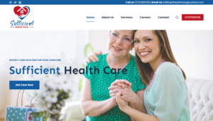 The new home healthcare website is live! Sufficient Health Care in Lord Montgomery Way, Portsmouth