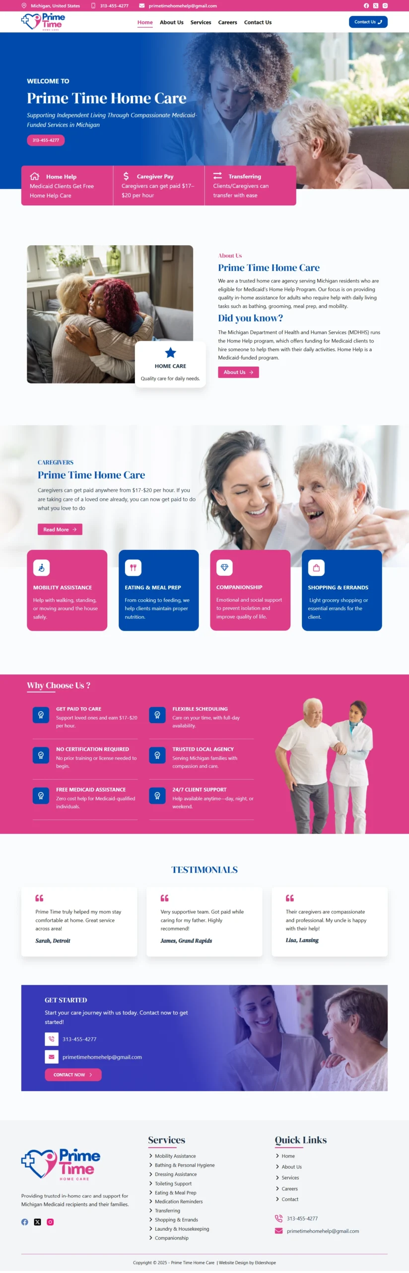 Home Care Website Design 10 Prime Time Home Care scaled
