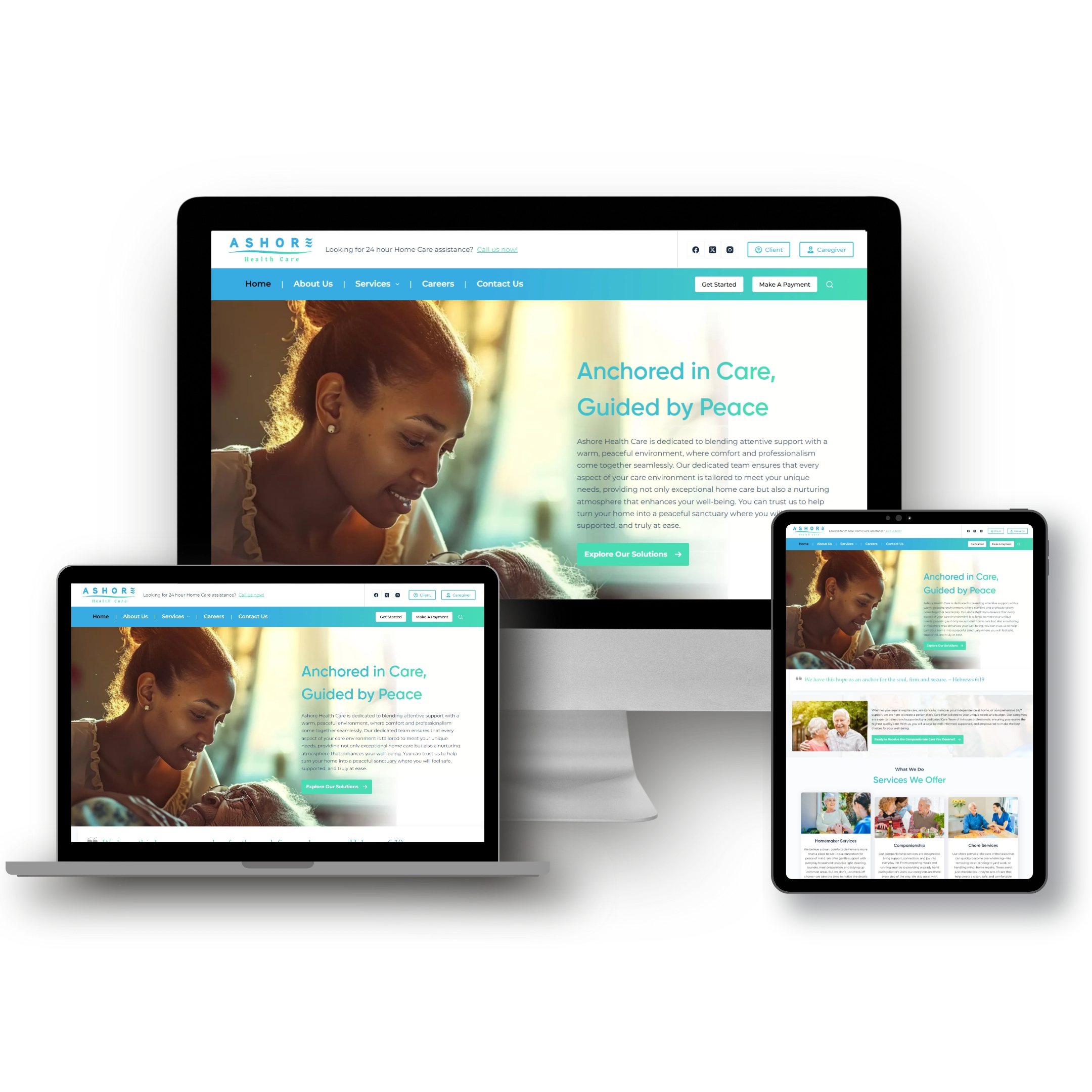 Portfolio 1 Home Care Website Design