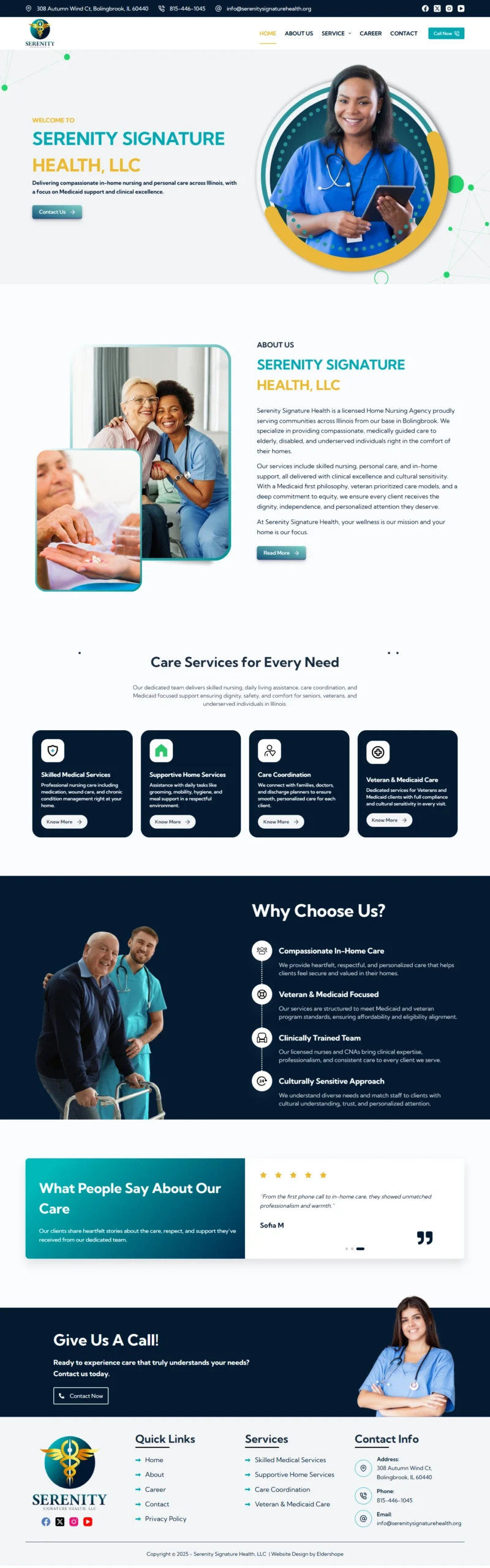 Home Care Website Design 8 Serenity Signature Health LLc scaled