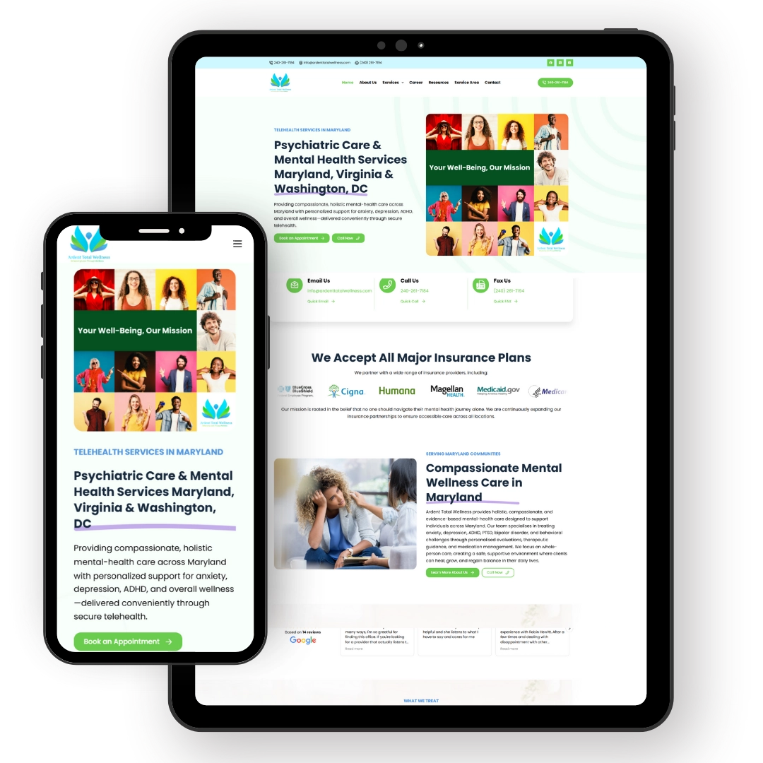 Portfolio 59 Ardent Total Wellness Website